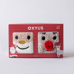 Festive Santa and Deer Socks