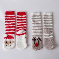 Festive Santa and Deer Socks