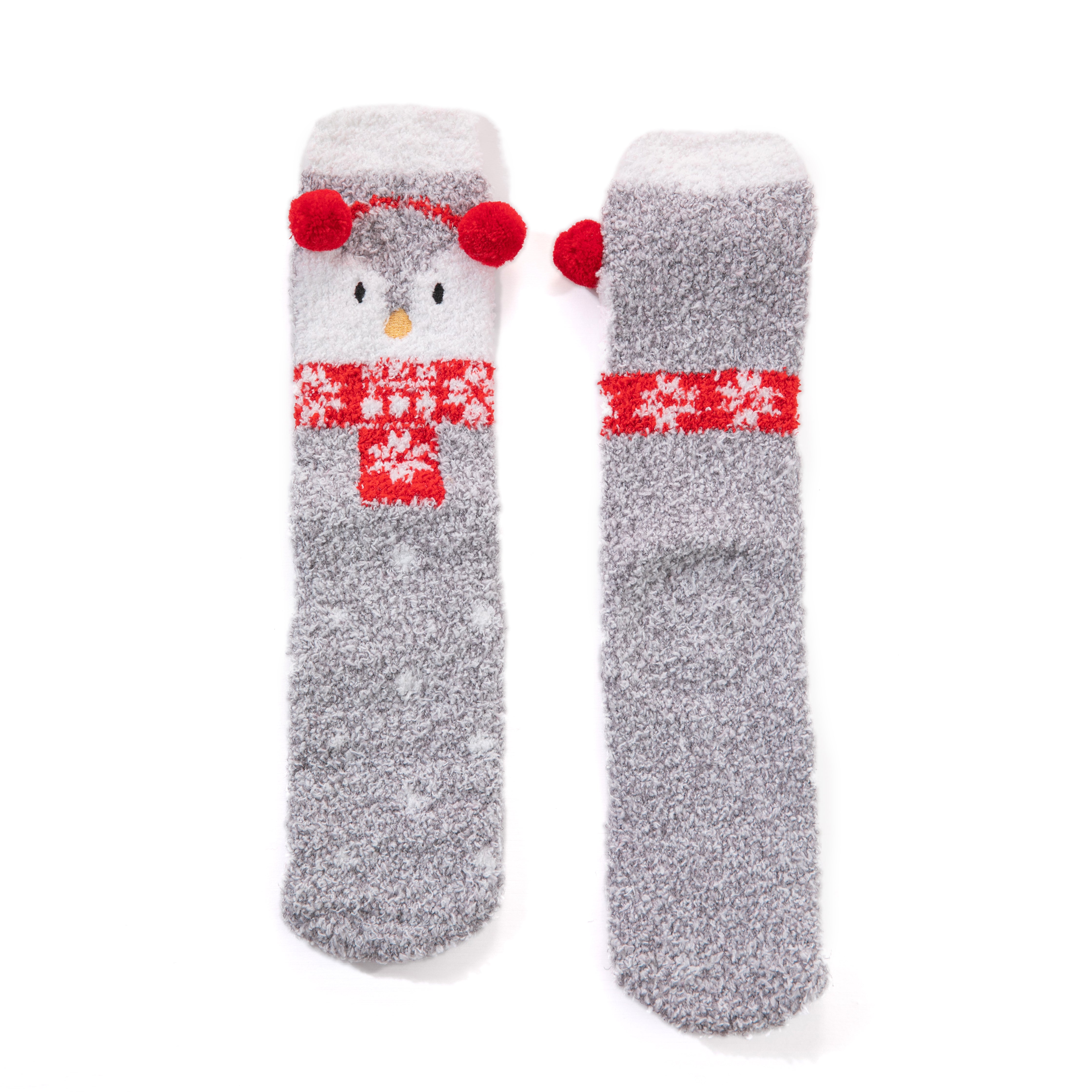 Fluffy Penguin Socks